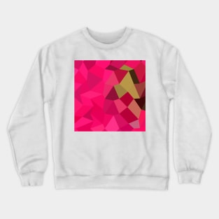 American Rose Abstract Low Polygon Background Crewneck Sweatshirt